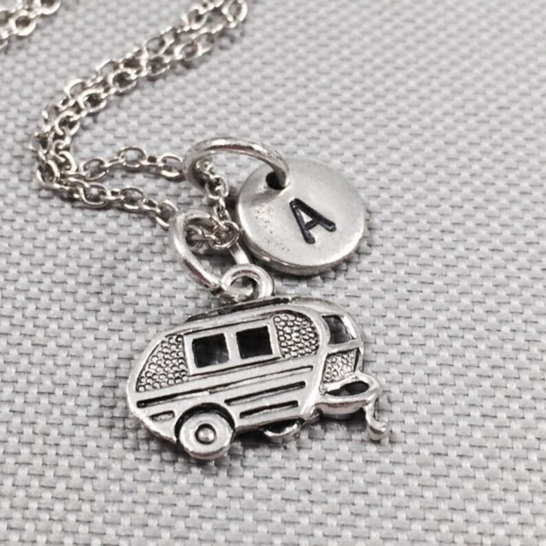 Camper Necklace Camper Charm Camping Jewelry Camping Etsy