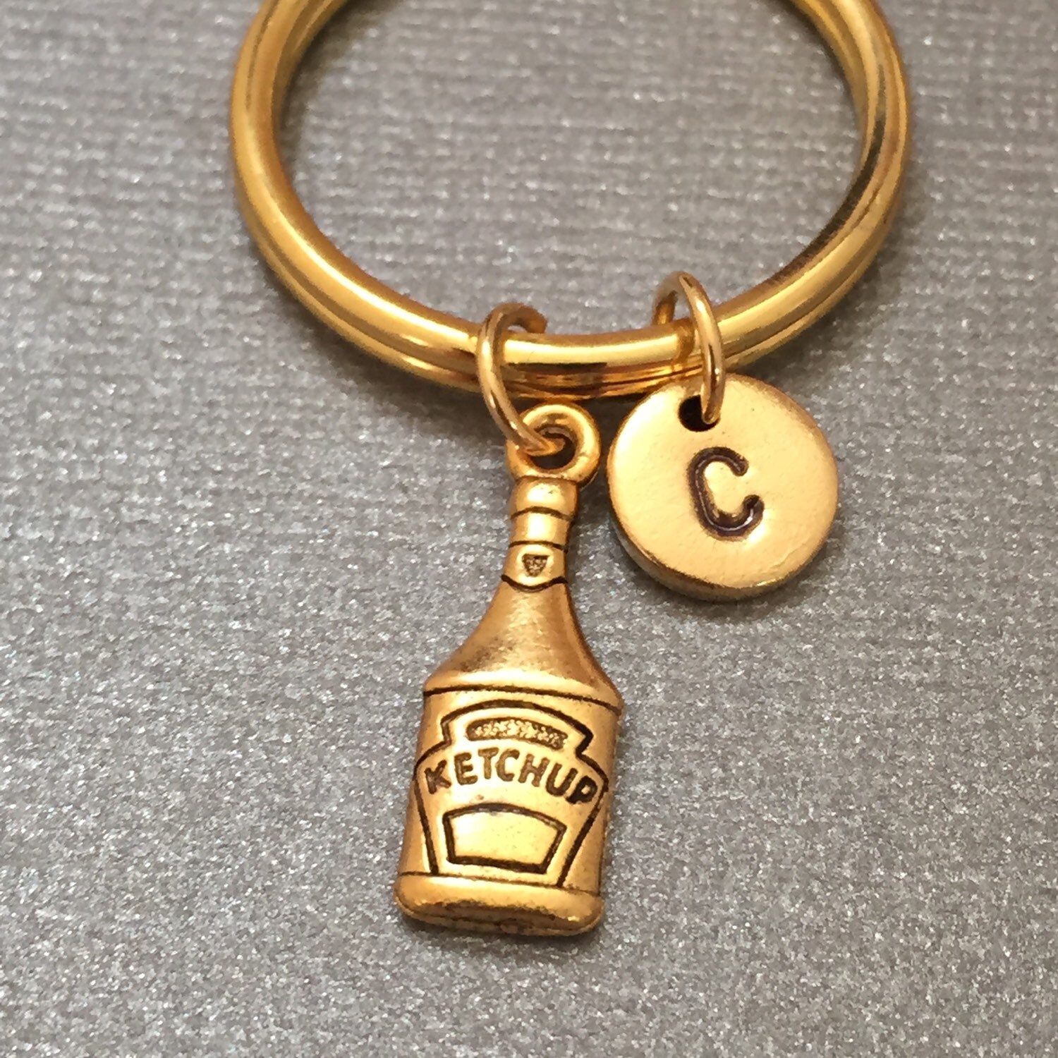 Ketchup Keychain Ketchup Charm Condiment Keychain Etsy