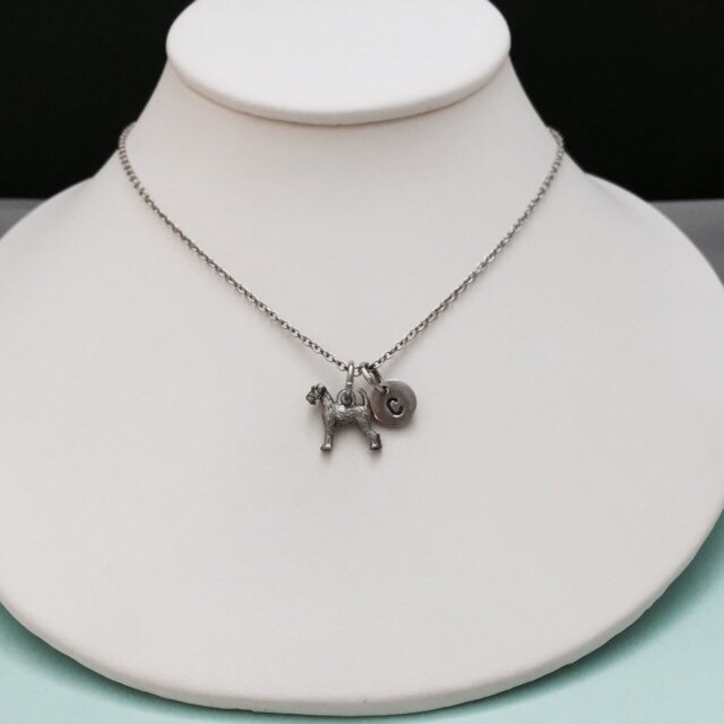 friendship jewelry airedale terrier charm animal jewelry Airedale terrier necklace bff necklace Best friend necklace initial necklace