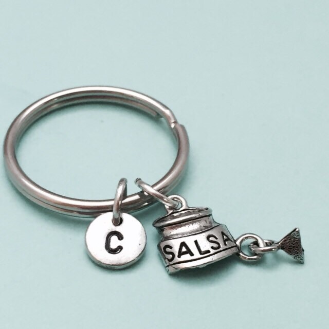 Salsa keychain salsa charm food keychain personalized Etsy