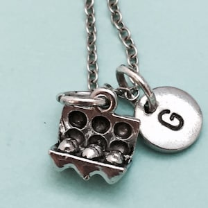 Ei karton ketting ei karton charme, voedsel ketting, gepersonaliseerde ketting, ketting van de eerste, oorspronkelijke charme, monogram