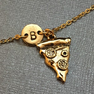 Pizza charm bracelet, pizza charm, adjustable bracelet, food, personalized bracelet, initial bracelet, monogram
