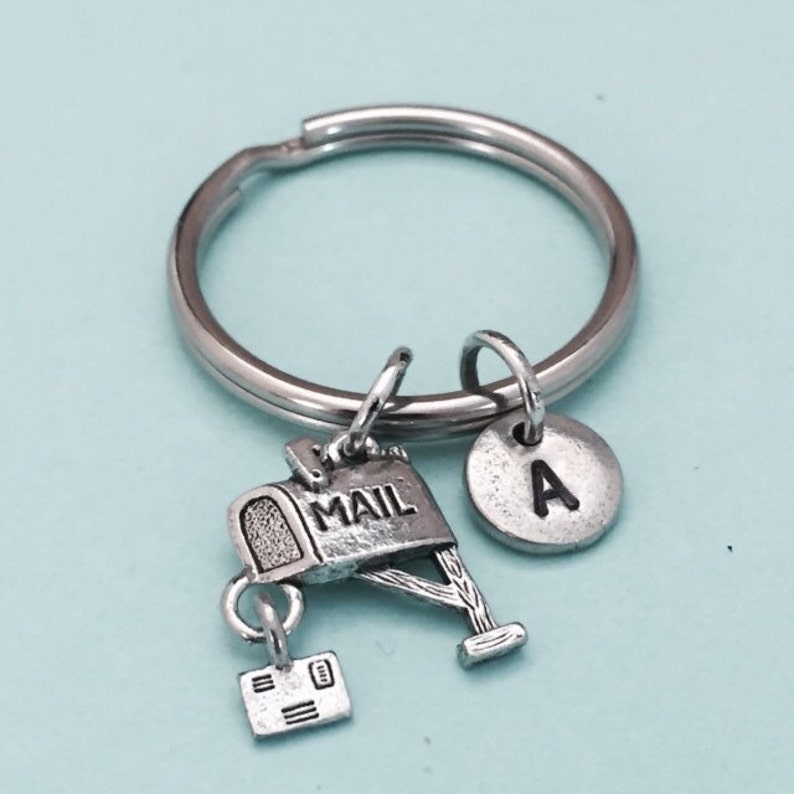 Mail box keychain mailbox charm mail keychain mail charm Etsy
