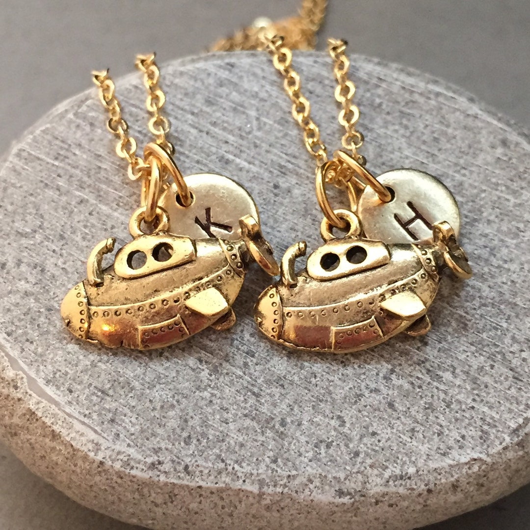 Best Friend Necklace, Submarine Necklace, Boat Necklace, Bff Necklace ...