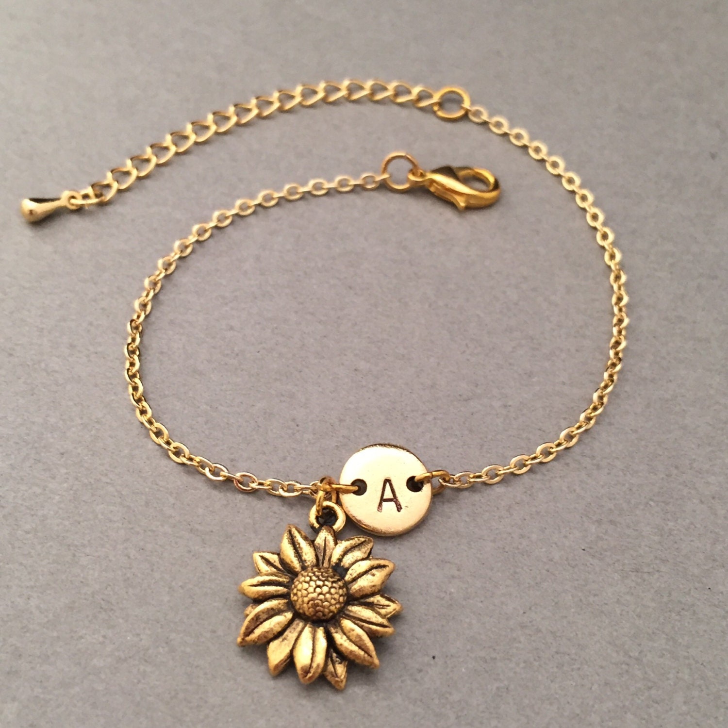 Sunflower charm for bracelet deals