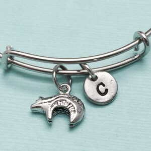 Heart bear bangle, heart bear charm bracelet, expandable bangle, charm bangle, personalized bracelet, initial bracelet, monogram