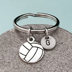 Volleyball keychain, volleyball charm, sports keychain, personalized keychain, initial keychain, customized keychain, monogram