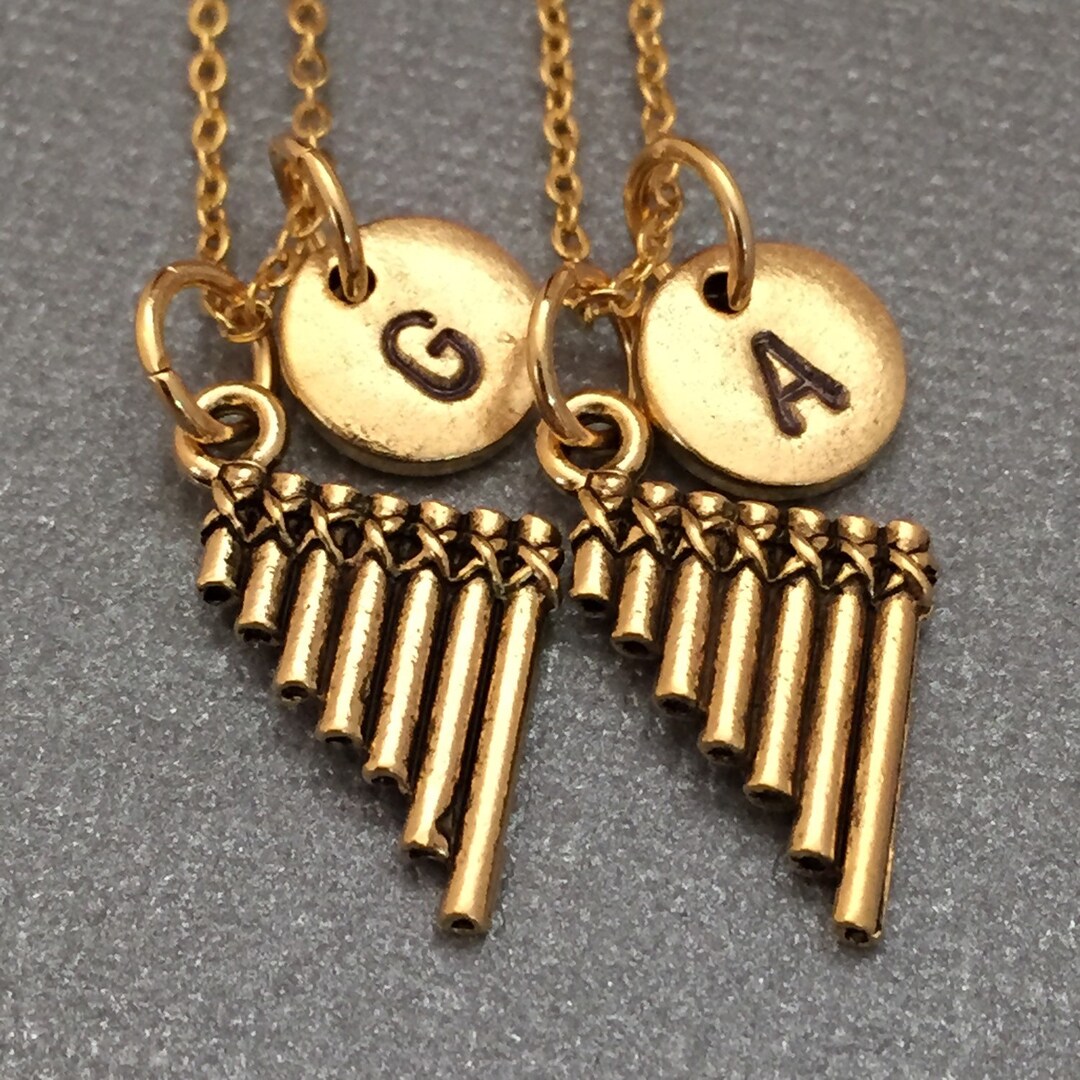 Best Friend Necklace Pan Flute Necklace Musical Instrument Etsy