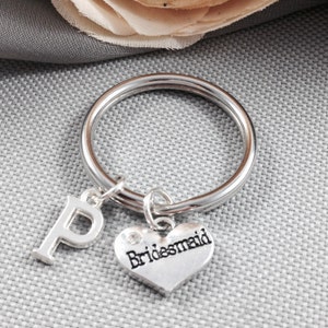 Bridesmaid keychain, initial keychain, gift for bridesmaid