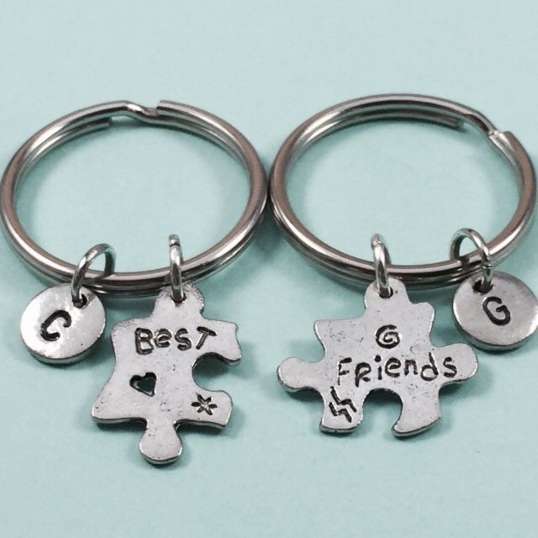 Best Friend Keychain, Friend Keychain, Bff Keychain, Friendship, Puzzle ...