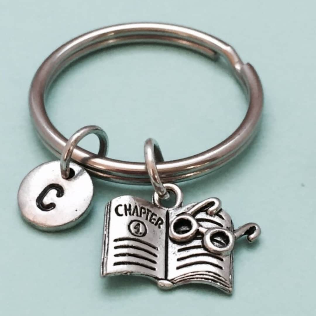 Book Keychain, Book Charm, Reading Book Keychain, Personalized Keychain ...