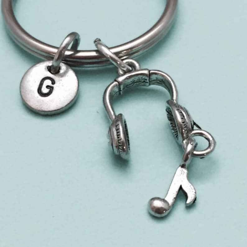 Headphones keychain headphones charm music keychain Etsy