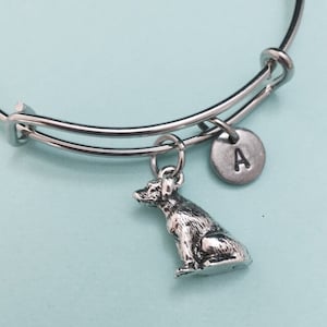 Lab bangle, lab charm bracelet, expandable bangle, charm bangle, personalized bracelet, initial bracelet, monogram, dog bracelet, animal