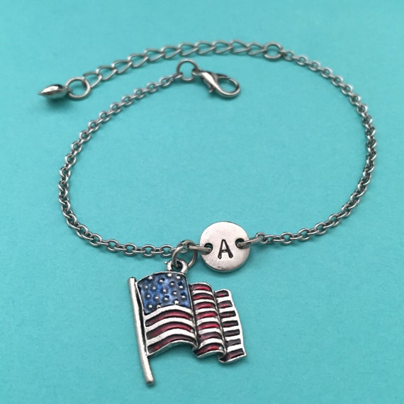 Flag charm bracelet sale