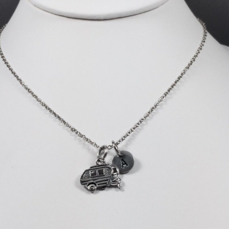Camper Necklace Camper Charm Camping Jewelry Camping Etsy