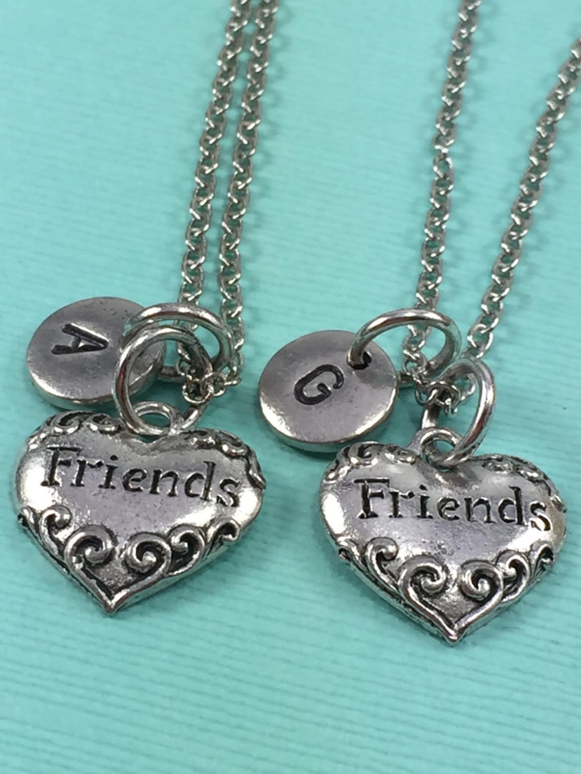 Friends Necklace Best Friend Necklace Heart Necklace Bff Etsy UK