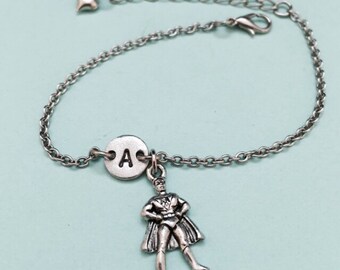 Pulsera del encanto del superhéroe, encanto de superhéroe, joyería de superhéroe, pulsera ajustable, personalizada pulsera, pulsera inicial, Monograma