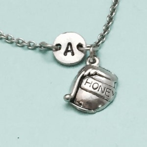 Honey pot charm bracelet, honey pot charm, adjustable bracelet, food, personalized bracelet, initial bracelet, initial charm, monogram