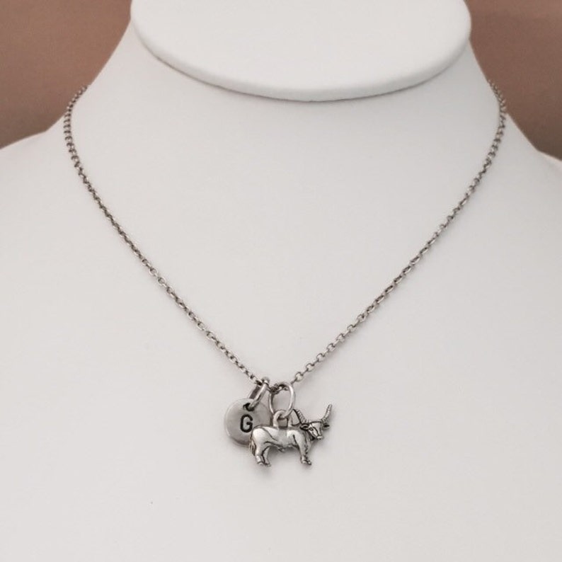 Bull Necklace, Bull Charm, Animal Necklace, Personalized Necklace ...