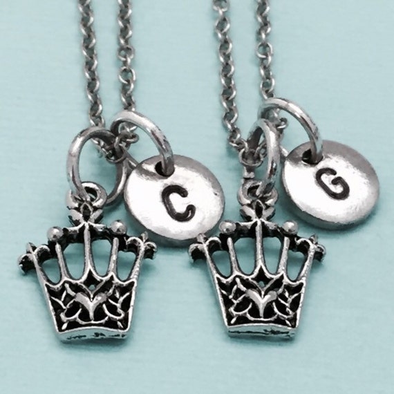 Best friend crown necklace deals