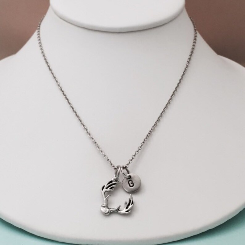 Antlers Necklace Antlers Charm Hunting Necklace - Etsy