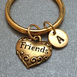 Freund Schlüsselbund, Freund Charme, Freundschaft Schlüsselbund, personalisierte Schlüsselanhänger, anfängliche Schlüsselbund, ursprünglichen Charme, angepasst, Monogramm