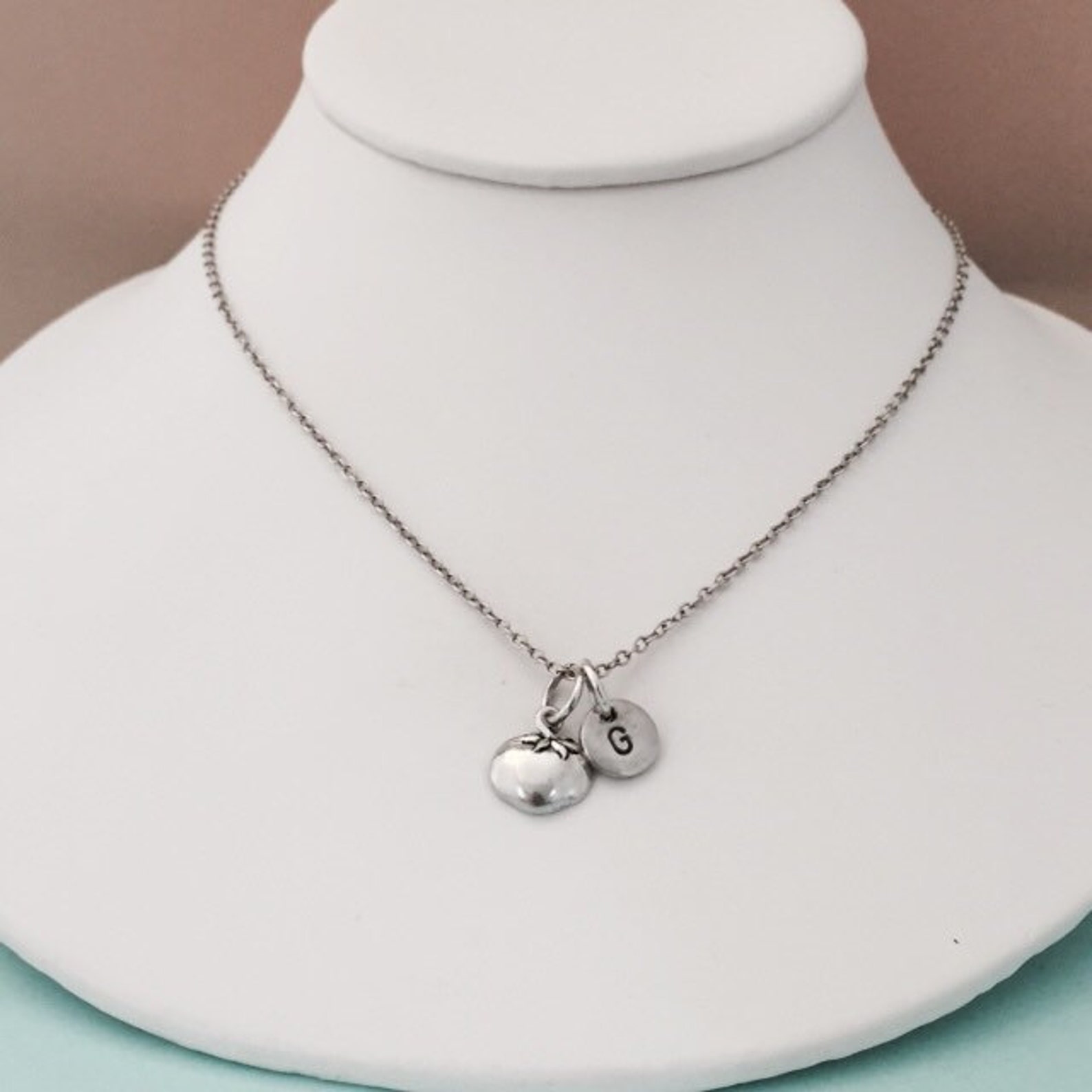 Tomato Necklace Tomato Charm Food Necklace Personalized Etsy