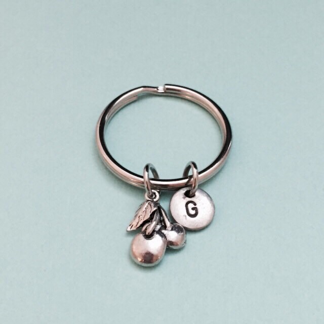Cherries Keychain Cherries Charm Food Keychain Personalized Etsy UK