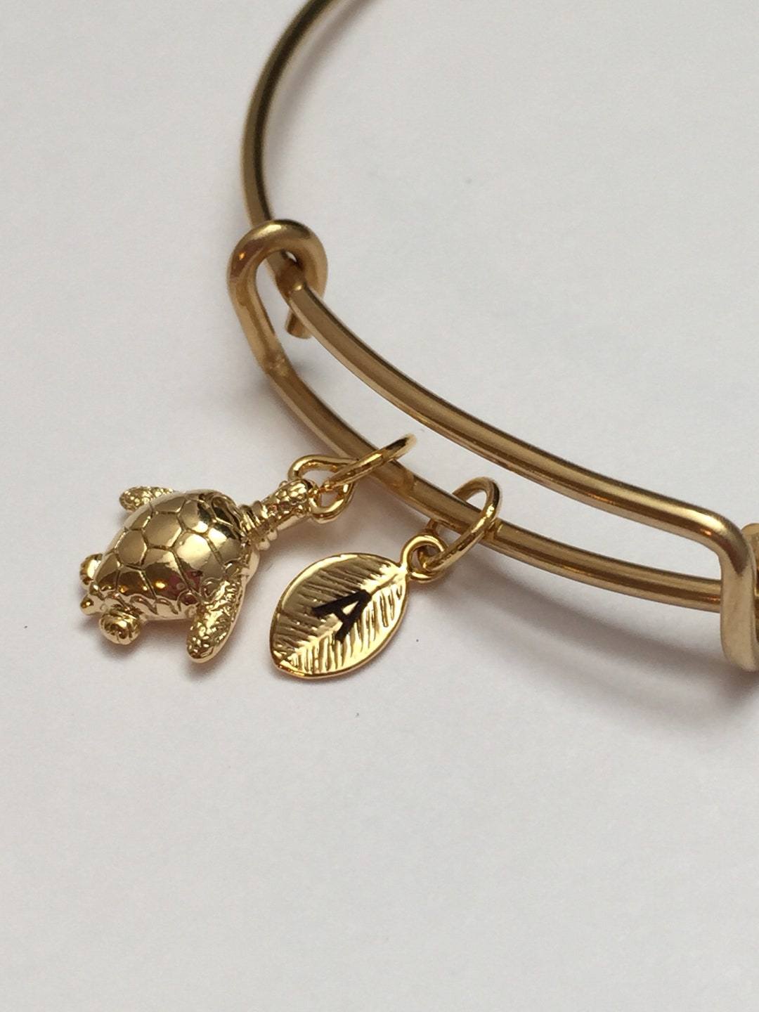 Turtle Bangle Turtle Bangle, Turtle Charm Bracelet, Expandable Bangle, Charm Bangle ...