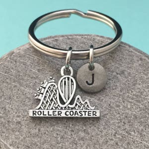 Rollercoaster keychain, Rollercoaster charm, ride keychain, personalized keychain, initial keychain, customized, monogram