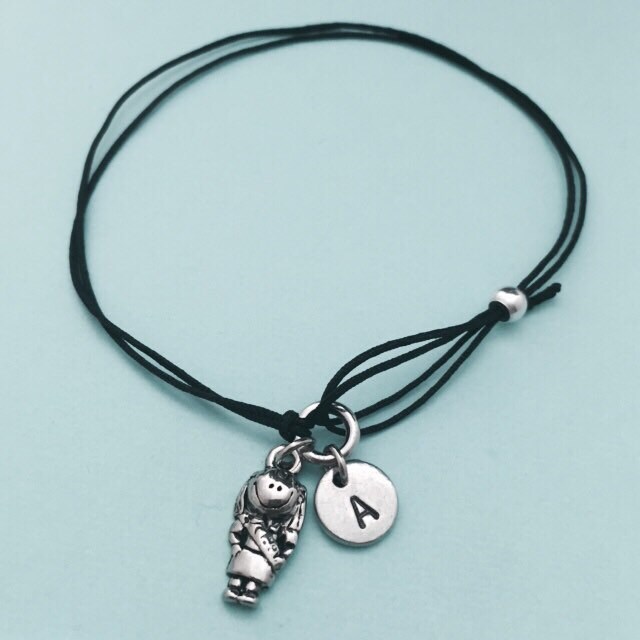 Scout cord bracelet, Scout charm bracelet, adjustable bracelet, charm bracelet, personalized bracelet, initial, monogram