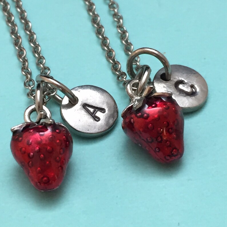 Best friend necklace strawberry Now on sale Popularity n bff fruit