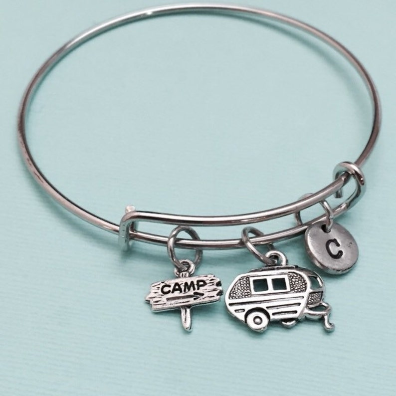 Camp bangle camp charm bracelet expandable bangle charm Etsy