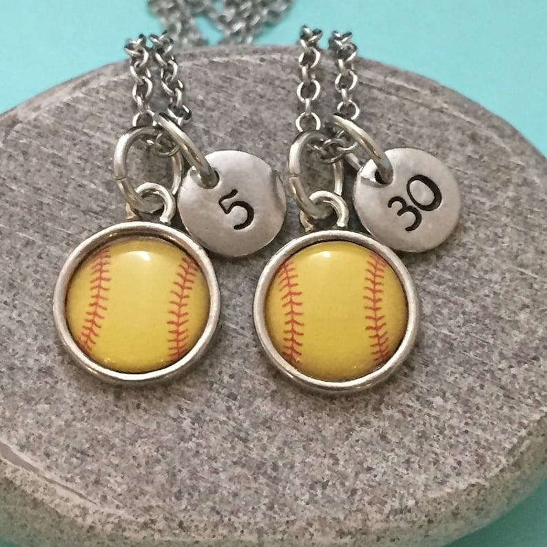 Best Friend Necklace Softball Necklace Sports Necklace Bff Etsy