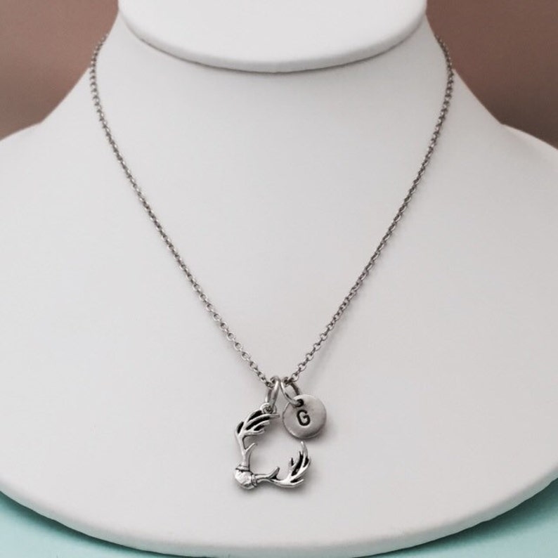 Antlers Necklace Antlers Charm Hunting Necklace - Etsy