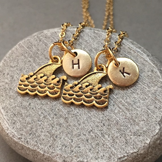 Best Friend Necklace, Shark Fin Necklace, Animal Necklace, Bff