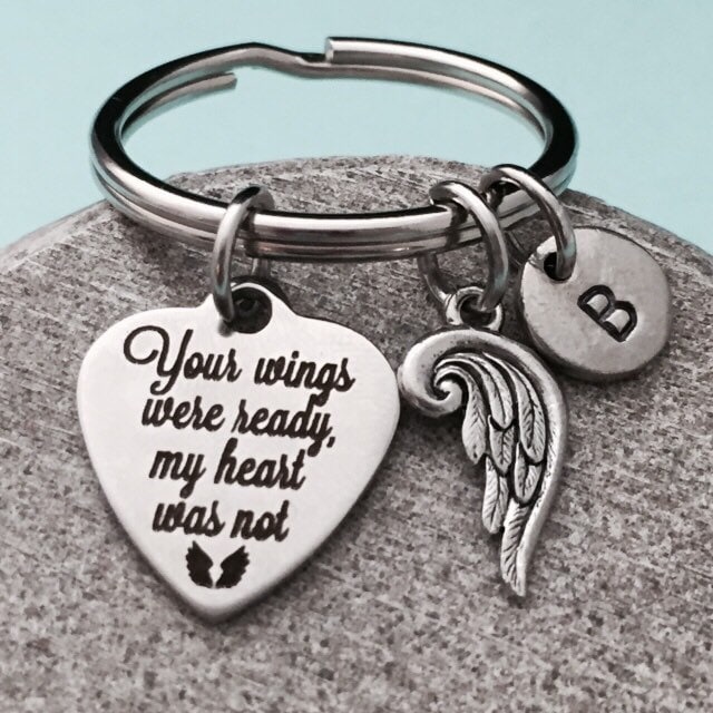 In Memory of Keychain in Memory of Charm Remembrance Etsy