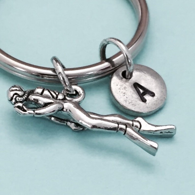 Scuba Diver Keychain, Scuba Diver Charm, Snorkeling Keychain ...