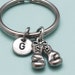 Boxing gloves keychain, boxing gloves charm, sports keychain, personalized keychain, initial keychain, initial charm, customized, monogram 