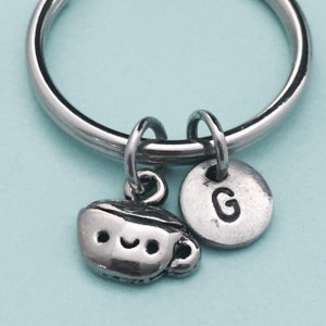 Coffee cup keychain, coffee cup charm, drink keychain, personalized keychain, initial keychain, customized keychain, monogram