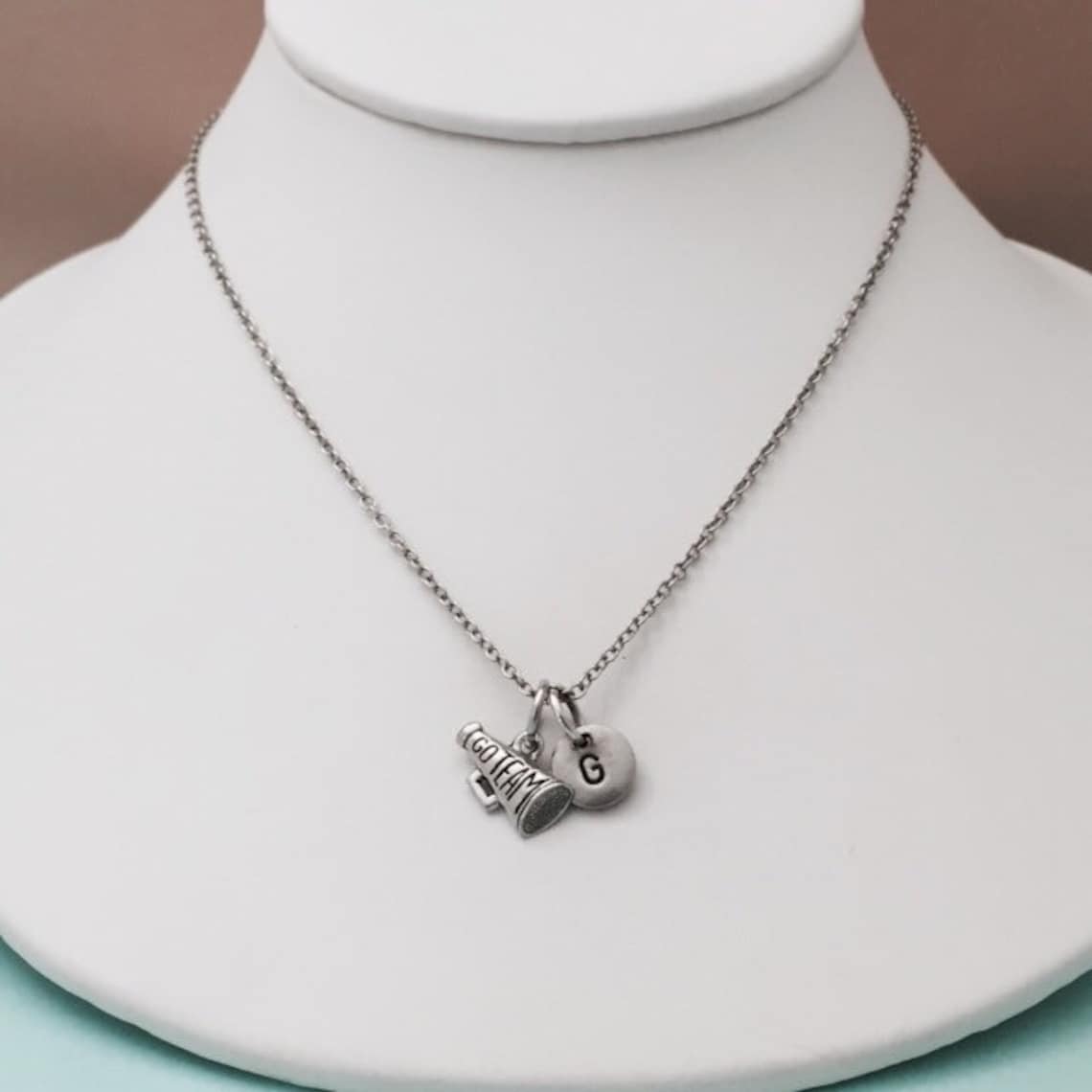 Megaphone Necklace Megaphone Charm Cheerleading Necklace Etsy UK