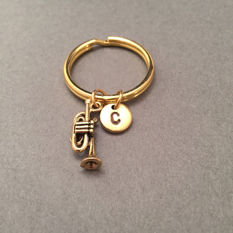 Trumpet Keychain Trumpet Charm Musical Instrument Keychain Etsy