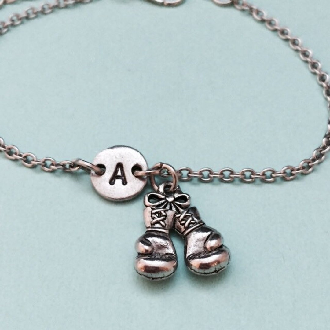 Boxing Glove Charm Bracelet, Boxing Glove Charm, Adjustable Bracelet ...