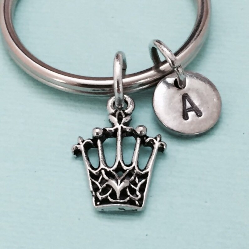 Crown Keychain Crown Charm Princess Keychain Personalized Etsy