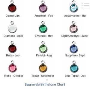 Add a swarovski birthstone charm