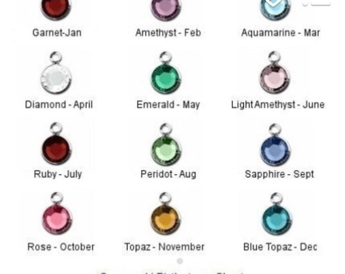 Add a swarovski birthstone charm