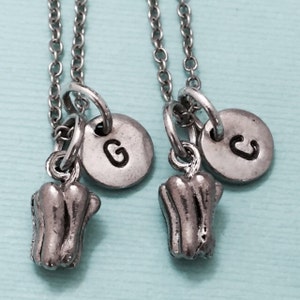 Best friend necklace, pepper necklace, food necklace, bff necklace, sister, friendship jewelry, personalized, initial, monogram
