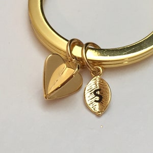 3D heart keychain, heart charm, love keychain, personalized keychain, initial keychain, customized keychain, monogram