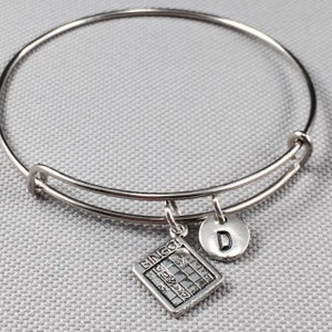 Bingo encanto brazalete, pulsera del encanto del bingo, tarjeta del bingo, pulsera mamá, pulsera de la abuela, personalizar la pulsera, pulsera del encanto inicial