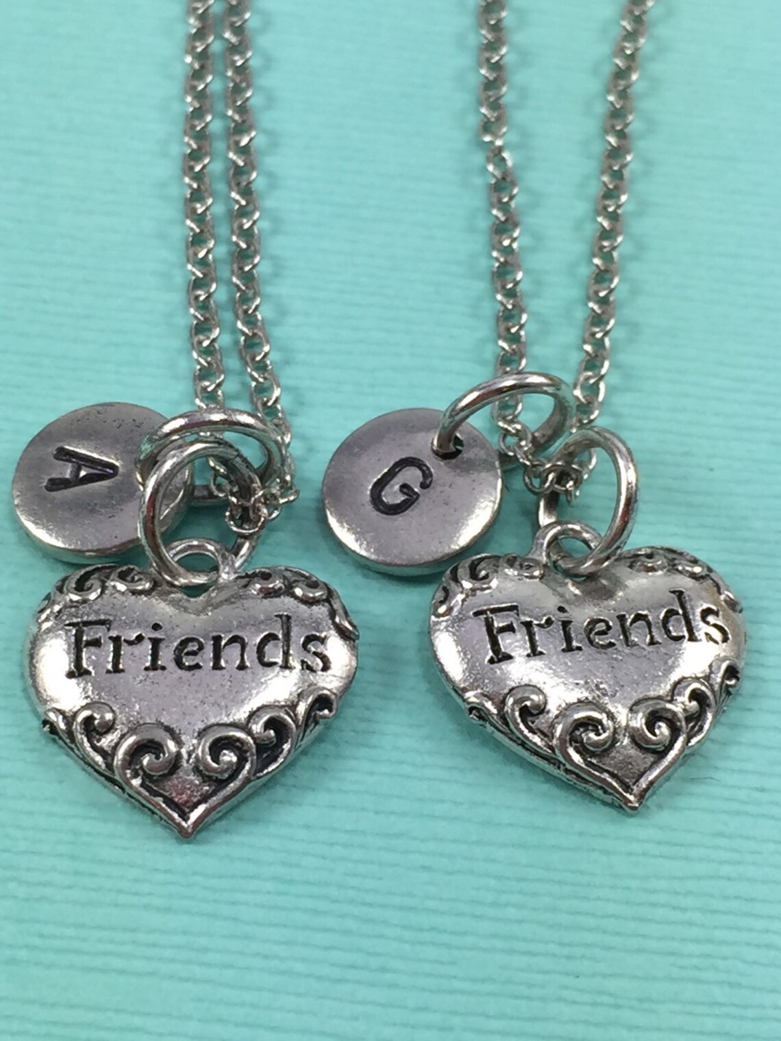Friends Necklace Best Friend Necklace Heart Necklace Bff Etsy UK